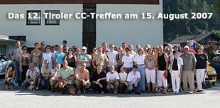 Die Teilnehmer an der 12. Cabrioausfahrt der Tiroler CC-Freunde.