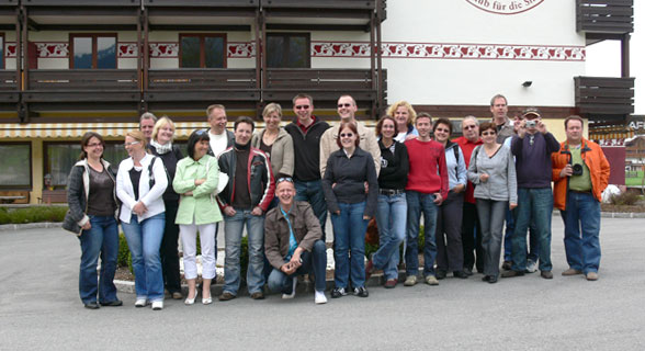 Die Teilnehmer an der 15. Cabrioausfahrt der Tiroler CC-Freunde.